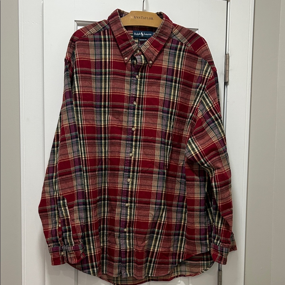 Ralph Lauren Men's Multicolor Plaid Flannel  Shirt